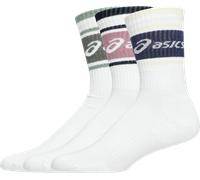 Chaussettes ASICS Logo Crew (3 paires) blanc bleu rose vert - M