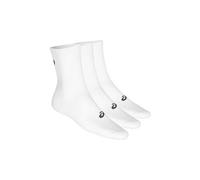 ASICS Crew Chaussettes De Sport Pack De 3-Blanc,Noir, Taille 43-46