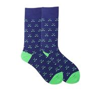 Chaussettes athlétiques mi-mollet avec motif parcours de golf doux et respirant pour un usage quotidien tendance, C, Taille unique