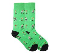 Chaussettes athlétiques mi-mollet avec motif parcours de golf doux et respirant pour un usage quotidien tendance, Vert, Taille unique