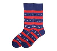 Chaussettes athlétiques mi-mollet avec motif parcours de golf doux et respirant pour un usage quotidien tendance, D, Taille unique