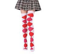 Chaussettes au-dessus du genou à carreaux haute élasticité tendance sexy au-dessus du genou chaussettes grande taille, H, Taille unique