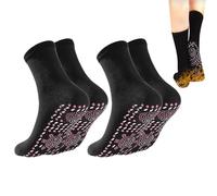 Chaussettes Auto-Chauffantes,2 Paires Chaussettes Chauffantes Tourmaline Femme Homme,Confortables Hiver Chaudes Socquettes,pour Sport,Running,Randonnée,Ski,Camping,D’Hiver,pour Homme Et Femme (Noir)