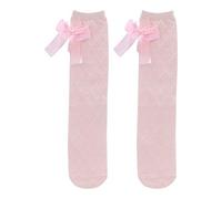 Chaussettes aux genoux avec nœud pour filles et chaussettes hautes Chaussettes de danse Bas robustes et économiques