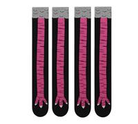 Chaussettes avec boules en forme de chat mignon, chaussettes fantaisie amusantes pour femmes, amoureux des chats, chaussettes fantaisie personnalisées, Erweitert 2Paar Rouge, M