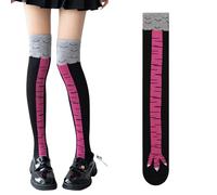 Chaussettes avec boules en forme de chat mignon, chaussettes fantaisie amusantes pour femmes, amoureux des chats, chaussettes fantaisie personnalisées, Erweitert 1 Paar Rouge, M