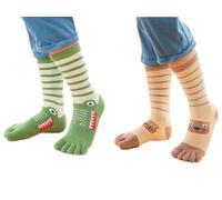 Chaussettes avec Orteils Enfant Chaussettes Doigts de Pied, Garçon Fille Chaussettes de Sport en Coton, Animal Socquettes, 2 paires
