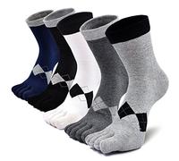 Chaussettes avec Orteils Homme Chaussettes Doigts de Pied Séparés, Homme Chaussettes de Sport et d'affaire en Coton, EU 39-44, 3/4/5 paires