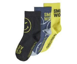 Chaussettes bÃ©bÃ© adidas x Smiley World (x3) Noir 25/27