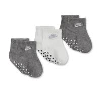 Chaussettes bÃ©bÃ© garÃ§on Nike Core Futura Gripper (x3) Gris 6/12 mois