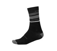 Endura Chaussettes BaaBaa Merino Stripe - Noir/Gris - L-XL