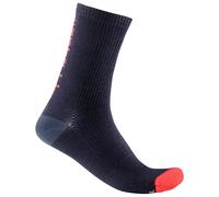 Castelli 4520540 Bandito Wool 18 Sock Socks Homme SAVILEBLUE/Red Taille L/XL