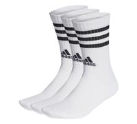 adidas Mixte enfant 3-Stripes Cushioned Crew Socks 3 Pairs, White/Black, 4-5 Years