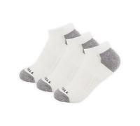 Chaussettes basses rembourrées Merrell Eco, fabriquées à partir de matériaux recyclés, rembourrage et soutien de la voûte plantaire, anti-odeurs, blanches, grandes à très grandes, lot de 3