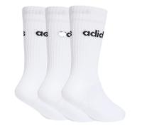 Adidas Chaussettes Linear Kids Crew 3 paires, mixte, blanc, 3-4 ans