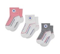 CONVERSE Chaussettes 'INFANT' gris / rose / blanc, Taille 16-17