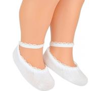 Chaussettes bébé en coton avec dentelle, blanches, 6-12 m