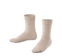 FALKE Family K So coton durable unies 1 paire, Chaussettes Mixte enfant, Beige Sand Melange 4650, 23-26
