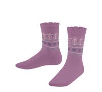 FALKE Shiny Icecrown K So coton fantaisie 1 paire, Chaussettes Mixte Enfant, Rose Blush 8778, 23-26