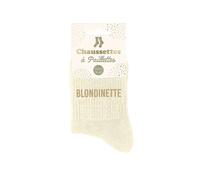 STC Chaussettes Blondinette paillettes Beige 36/42