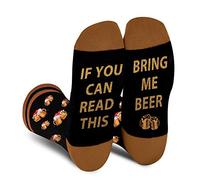 Chaussettes Bière Humour Homme Femme Ado Garçon-If You Can Read This Fantaisie Rigolotes Original Humoristique Drole Personnalisé Utile Insolite-Idee Cadeau Noel Anniversaire Saint Valentin Pâques