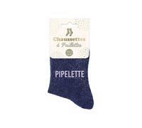 Chaussettes Bleues à Paillettes Argentées 'Pipelette'