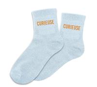 Chaussettes Bleues Claires Pailletées Curieuse