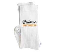 Chaussettes Bretonne pur beurre | Socks | Taille 36-40 | Idée Chaussettes Personnalisées Cadeau Fête Original Famille Travail Départ Collègue Retraite Noël.
