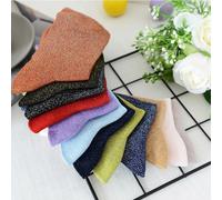 Chaussettes brillantes colorées et sexy, style coréen, en soie dorée et argentée, design de luxe, chaussettes pour femmes de haute qualité, vente en gros, mode 2026 navy blue