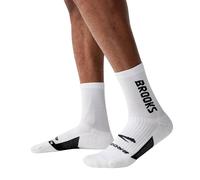 Chaussettes Brooks Ghost Crew Blanc Noir, Taille XL