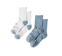 Chaussettes Brooks Ghost Lite Crew 2-Pack Blanc Bleu, Taille M