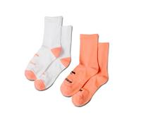 Chaussettes Brooks Ghost Lite Crew 2-Pack Blanc Orange, Taille S