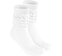 Chaussettes BRUBAKER Slouch - Chaussettes de sport pour femmes, blanc, taille 39-42, 1 paire