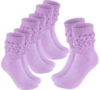 Chaussettes BRUBAKER Slouch - Chaussettes de sport pour femmes, lilas, taille 35-38, 4 paires