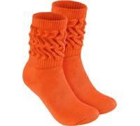 Chaussettes BRUBAKER Slouch - Chaussettes de sport pour femmes, orange, taille 35-38, 1 paire