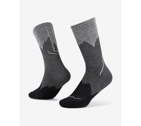 Buff| Chaussettes LW Merino Wool Crew Léger, randonnée, force naturelle, confort, amorti, S, Noir