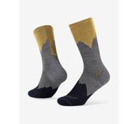 Chaussettes Buff Lightweight Merino Wool Crew jaune gris - XL