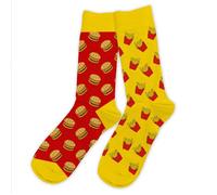 Chaussettes - BURGER FRITE - Homme - Multicolore - Taille unique 39-45 - Lavable à 30°C