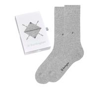 Burlington Chaussettes Homme Basic Uni Gift Box M – Lot 2 paires Coton Gris Light Grey 0030 40-46