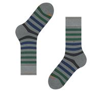 Burlington Pour des hommes Blackpool Rayé Coton Chaussettes - Gris