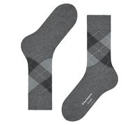 Burlington Chaussettes homme Dundee – Laine/viscose fantaisie, Gris Carbon Mel 40-46