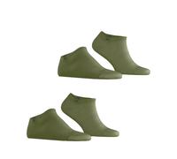 Burlington Everyday Sneaker Multipack M Sn coton unies lot de 2 paires, Chaussettes basses Homme, Vert Salvia 7472, 40-46