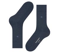 Burlington Chaussettes Homme Leeds – coton et laine unies – Bleu Dark Blue Melange 40-46