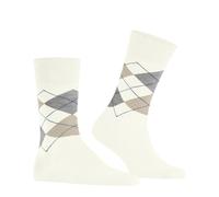 Burlington Chaussettes homme Manchester M – coton fantaisie – Blanc Off-White 40-46 – 1 paire