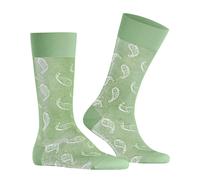 Burlington Paisley M So coton fantaisie 1 paire, Chaussettes Homme, Vert Quiet Green 7378, 40-46