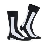 Burlington Retro Lines M So coton fantaisie 1 paire, Chaussettes Homme, Noir Black 3000, 40-46