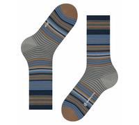 Burlington Chaussettes Homme Stripe M So, laine fantaisie, Gris Dark Grey 3070, 40-46, 1 paire