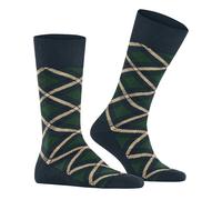Burlington Tartan M So coton fantaisie 1 paire, Chaussettes Homme, Bleu Marine 6121, 40-46