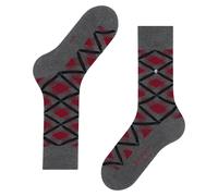 Burlington Chaussettes Homme Tartan M – Coton fantaisie – Gris Carbon Mel 3975, 40-46, 1 paire