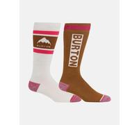 Chaussettes Burton Weekend Midweight blanc marron rose femme 2 paires - M-L